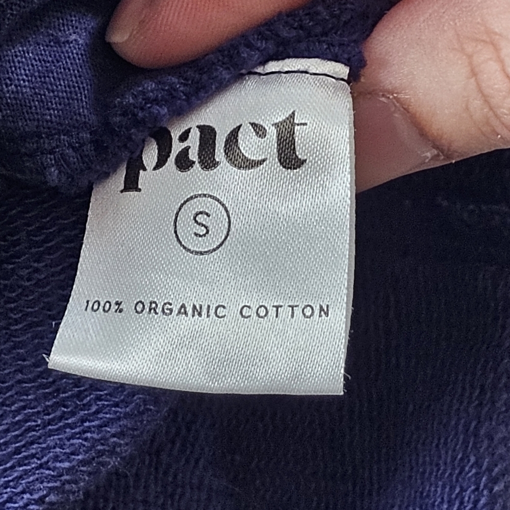 Pact Hoodie Sweatshirt Dress Womens Small blue organic cotton - Picture 5 of 11